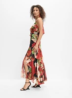 Robe florale en chiffon
