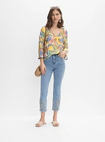 Abstract Floral Blouse