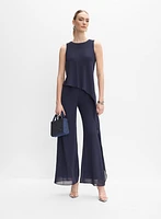 Asymmetric Chiffon Jumpsuit