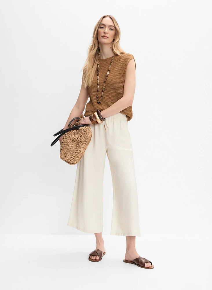 Sleeveless Knit Pullover
