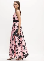 Floral Bow Embellished Gown