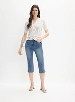 Capri en denim étroit
