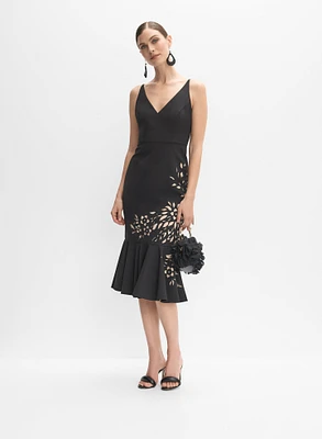 Robe cocktail à imprimé floral