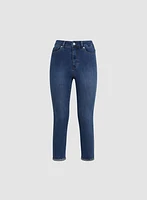 Capri en denim à jambe étroite