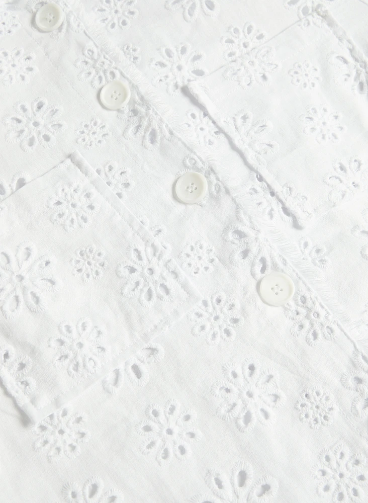 Veste à broderies florales