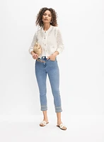 Embellished Hem Capris