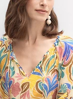 Abstract Floral Blouse