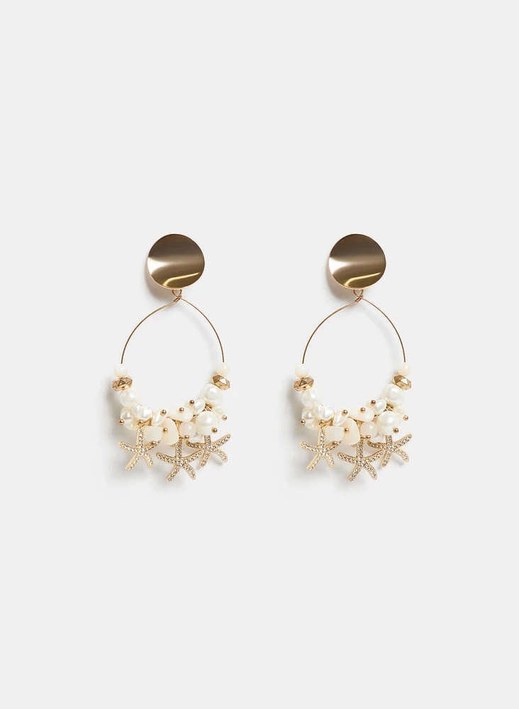 Starfish Drop Earrings