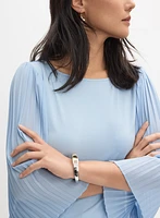 Pleated Flare Sleeve Top