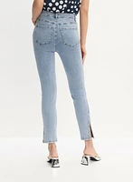 Slim Leg Rhinestone Detail Jeans