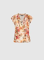 Blouse florale en chiffon