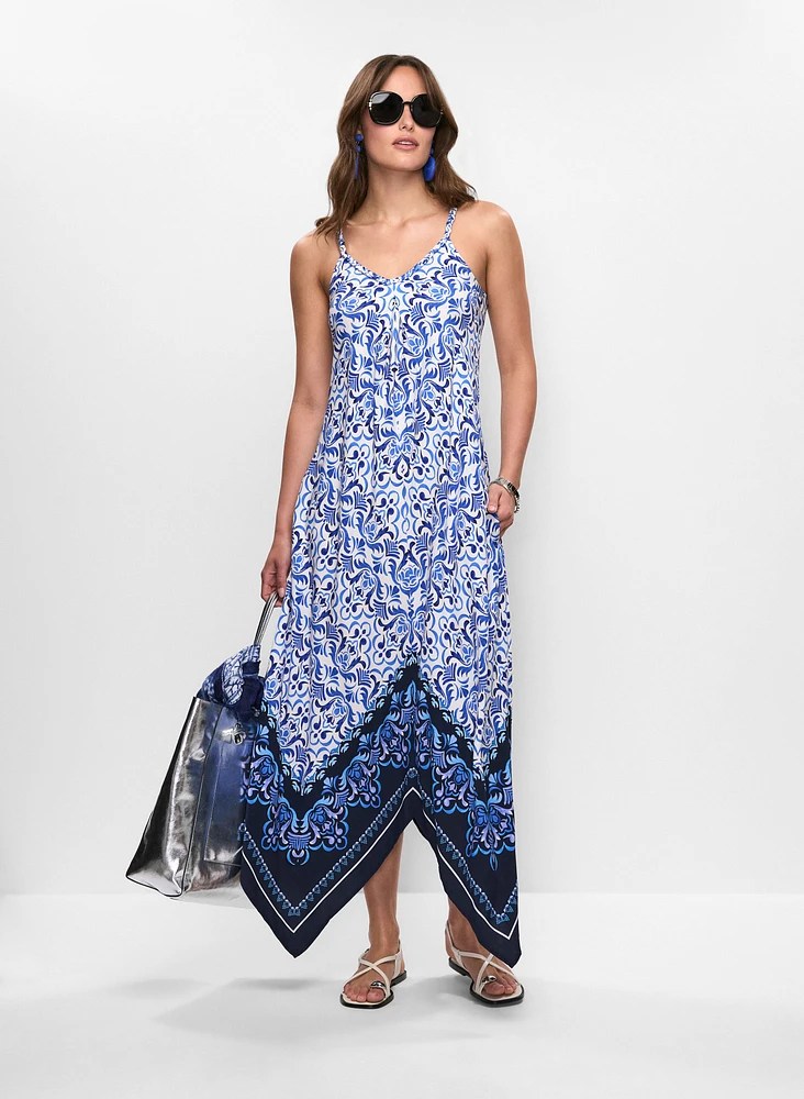 Robe maxi à imprimé mélangé