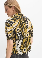 Blouse boutonnée à motif abstrait