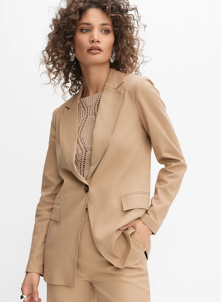 Stretch Linen Blazer