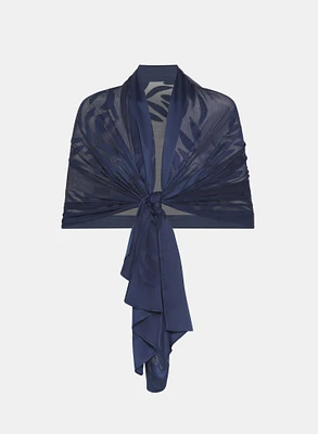 Foulard à feuilles en jacquard