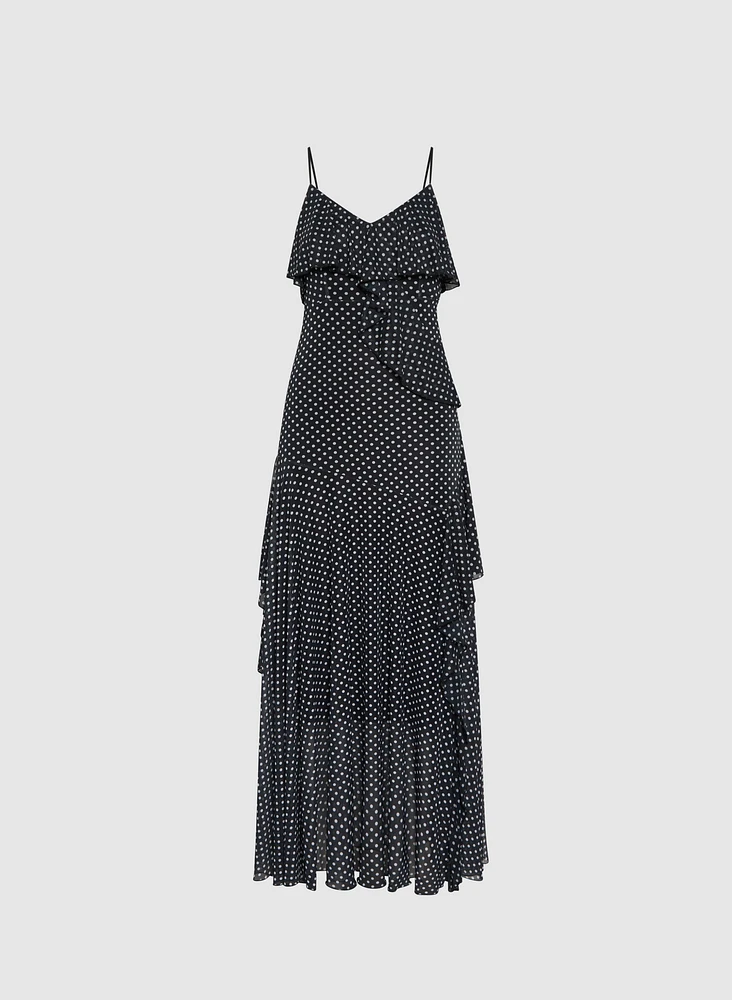 Polka Dot Chiffon Dress