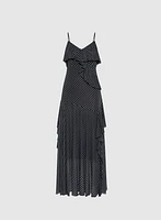 Polka Dot Chiffon Dress
