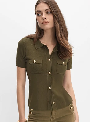 Knit Polo Top
