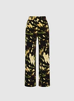 Abstract Wide-Leg Pants