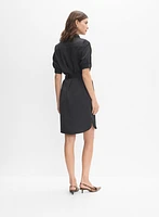 Satin Shirt Dress