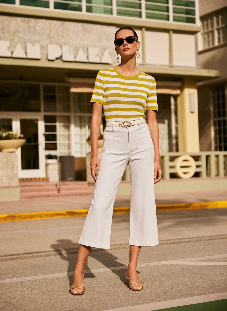 Pantalon gaucho en denim