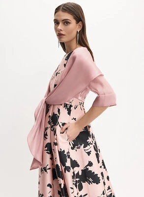 Tie-Front Organza Bolero
