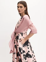 Tie-Front Organza Bolero