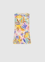 Graphic Floral Tank Top