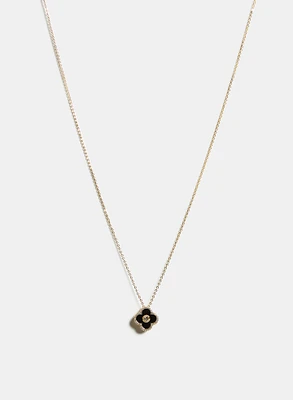 Resin Clover Pendant Necklace