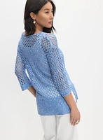 Pull en tricot ajouré