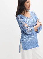 Pull en tricot ajouré