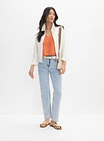 Zip Front Denim Jacket