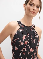 Floral Ombre Embroidered Dress