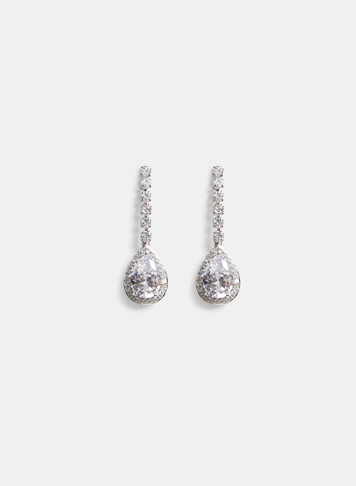 Stone Teardrop Earrings
