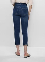 Capri en denim à jambe étroite