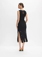 Joseph Ribkoff - Beaded Ribbed Knit Dress