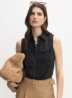 Crochet Pocket Blouse