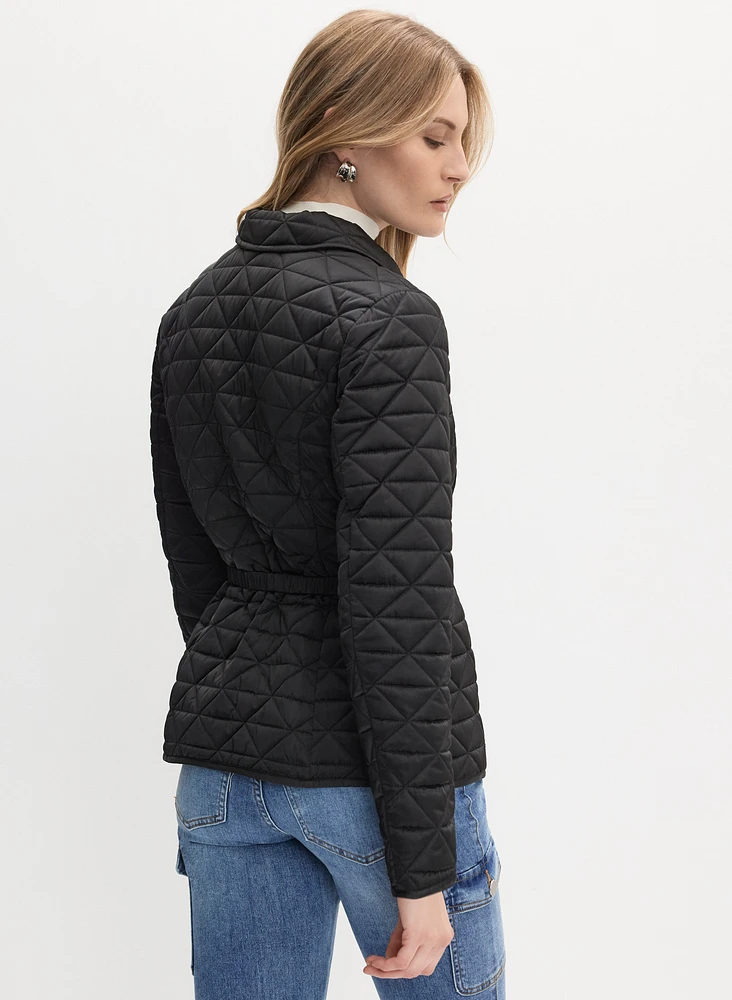 Manteau matelassé à ceinture
