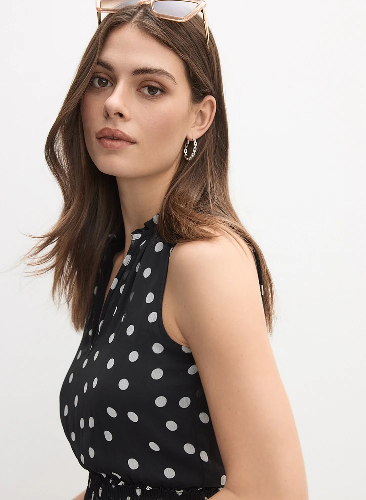 Robe maxi à pois