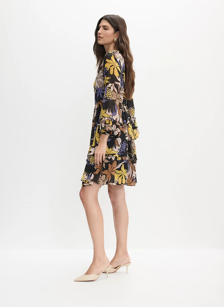 Tropical Chiffon Dress