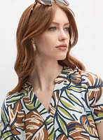 Graphic Leaf Print Dress