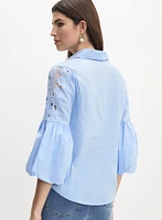 Crochet Balloon Sleeve Blouse