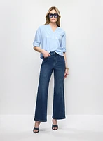Blouse en lin avec poches à paillettes