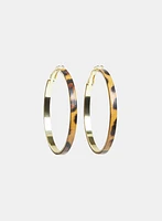 Cheetah Print Hoop Earrings