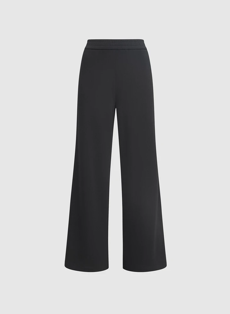 Pantalon à jambe large bandes contrastantes