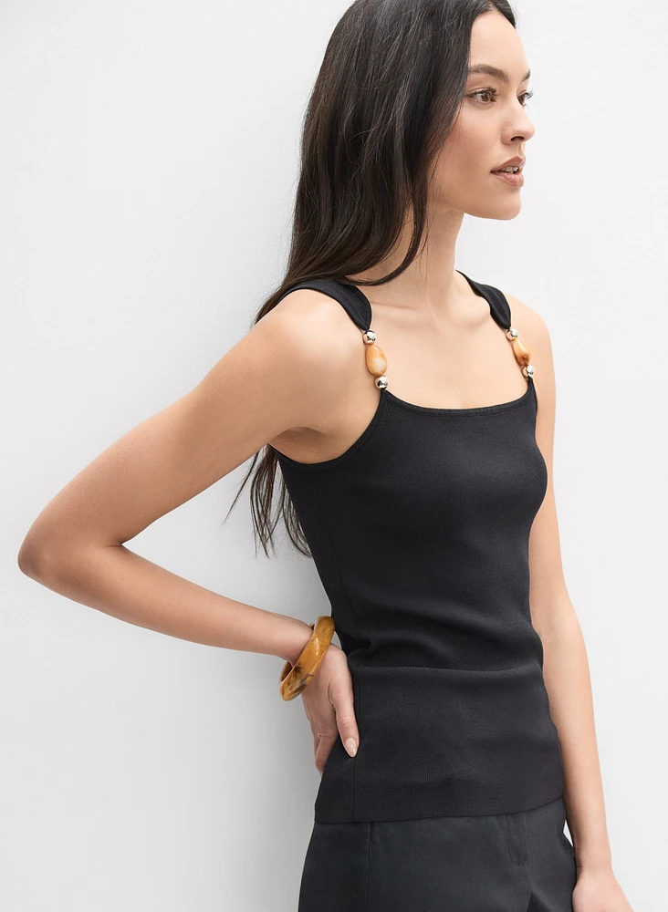 Camisole à bretelles billes
