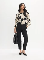 Floral Pleat Sleeve Top