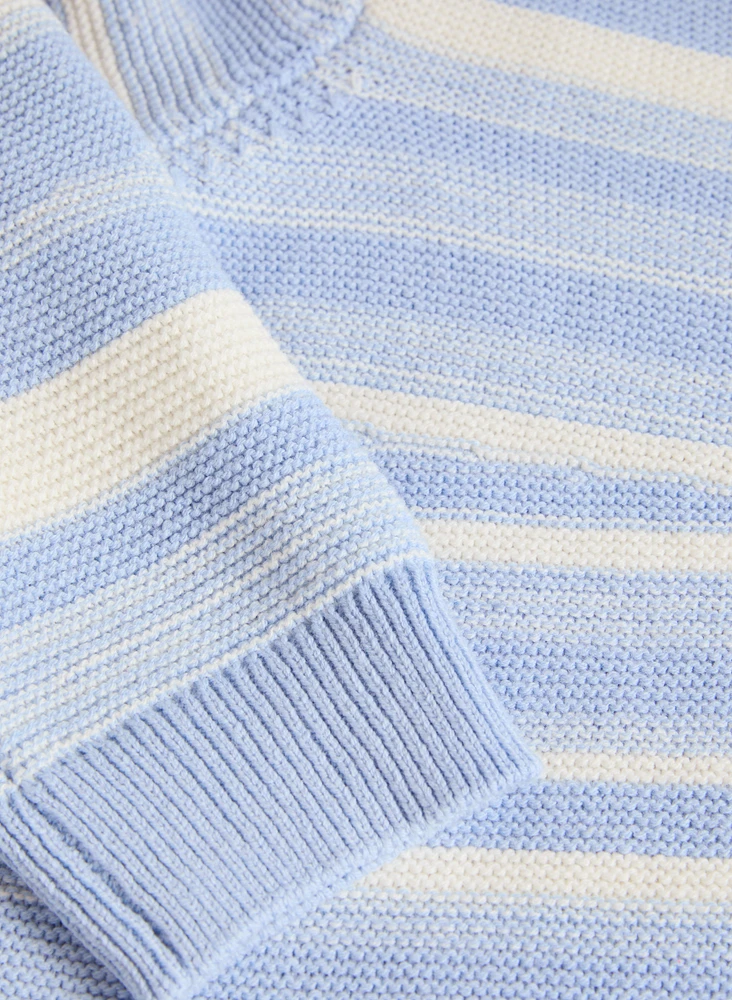 Pull à rayures mixtes