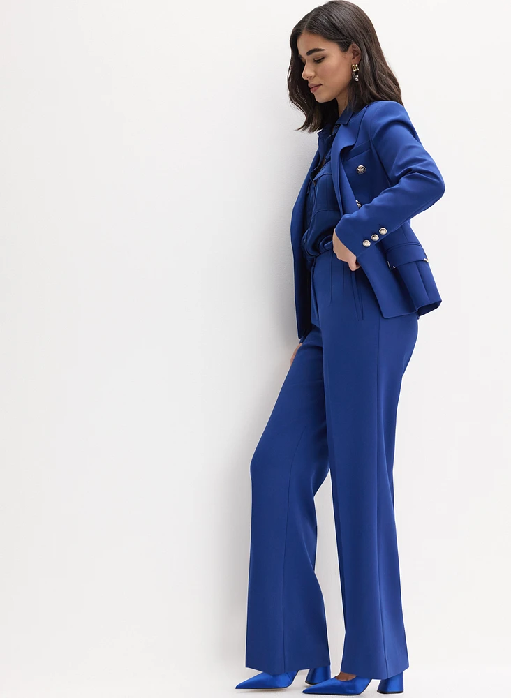 Seamed Waist Wide-Leg Pants