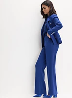 Seamed Waist Wide-Leg Pants